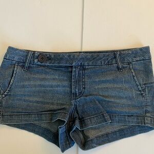 Y2K Paris Blues denim shorts